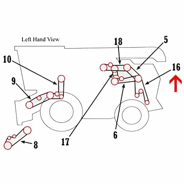 H220747 Straw Chopper Belt Fits John Deere Combine 9860, Aftermarket, Mfr#: COB40-0773
